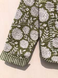 เสื้อกั๊กผ้าฝ้ายพิมพ์ลายใบไม้ เสื้อแจ็คเก็ตสั้นแบบเย็บติดกัน สไตล์โบโฮ เสื้อกั๊กผูกด้านหน้า ลายพิมพ์บล็อก เสื้อแขนกุด ของขวัญเพื่อนเจ้าสาว แบบเย็บติดกัน - Product Image 6