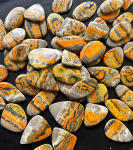 Alta calidad hecho a mano Bumble Bee Jasper cabujón Natural cuarzo suelto piedra preciosa ASHU GEMS 20-50mm terceros evaluados a granel - Product Image 2
