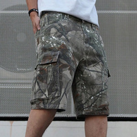 Shorts amples en coton écologique camouflage pour homme, style streetwear urbain, anti-plis, respirants, taille élastique, logo personnalisé