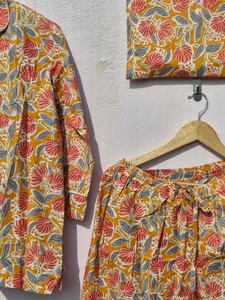 Ensembles de pyjamas à imprimé floral, ensembles de pyjamas en coton indien, ensembles de pyjamas de nuit, robes de nuit, vêtements bohèmes, cadeaux pour elle, Wo - Product Image 6