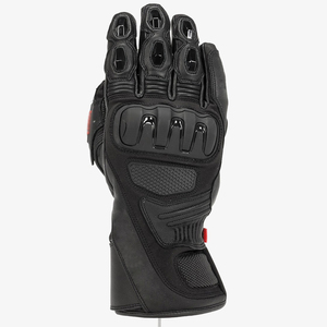 Leather Racing Gloves Full <b>Finger</b> Adjustable Wrist <b>Strap</b> Buckle Closure Non Slip For Riding Male Universal Season - Product Image 2