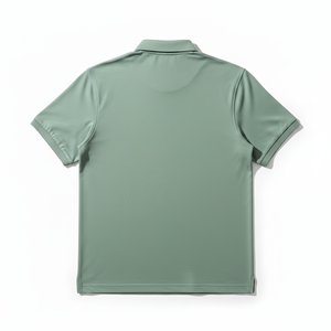 เสื้อยืดคอกลมสีฟ้าอ่อนพรีเมียมสำหรับผู้ชาย ทรงโอเวอร์ไซส์ ผ้าฝ้าย 100% ป้องกันการเป็นขุย แขนสั้น น้ำหนัก 320 กรัม โลโก้ด้านหน้า - Product Image 3