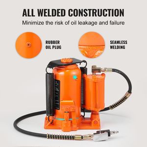 Martinetto idraulico pneumatico a bottiglia da 20 tonnellate/40.000 libbre, gamma di sollevamento 10,4-19,7 pollici, design completamente saldato, pompa ad aria manuale per martinetti auto - Product Image 5