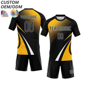 เสื้อฟุตบอลทีมแบบสั่งทำพิเศษ ระบายอากาศได้ดี ผลิตจากโพลีเอสเตอร์ 100% รับผลิตแบบ OEM ODM สำหรับขายส่งชุดฟุตบอล - Product Image 5