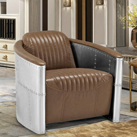 Canapé Chesterfield convertible en cuir véritable marron, grand format, style européen moderne, multi-usages, pour salon, cuisine, bleu
