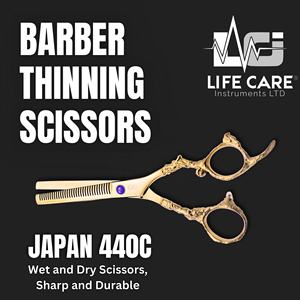 กรรไกรตัดผมและซอยผมสีทอง รุ่นมืออาชีพ ด้ามจับลายมังกร ชุดกรรไกรตัดผมสำหรับช่างทำผม ผลิตโดย Life Care Instruments - Product Image 5