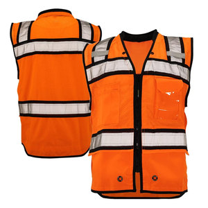 Men Road Construction High Visibility Working Wear <b>Jackets</b> Reflective Tape Safety <b>Workers</b> Breathable Vest <b>Jackets</b> - Product Image 1
