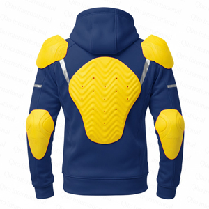 เสื้อฮู้ดสะท้อนแสงสำหรับนักขี่มอเตอร์ไซค์ ระดับ CE Level 2  บุผ้าเคฟลาร์ ป้องกันการกระแทก สำหรับผู้ชาย - Product Image 4