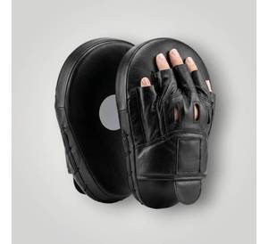 Guantes de cuero de medio dedo para entrenamiento de boxeo, uso en gimnasio, unisex, color negro, precio al por mayor, gran venta. - Product Image 1