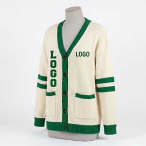 Cardigan unisexe personnalisé P Eagles blanc à manches longues Fast Break 100% acrylique pour club de football, coupe décontractée - Product Image 1