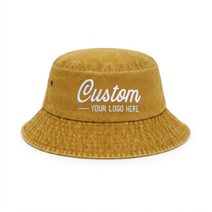 Sombrero de Pescador Ajustable de Algodón Lavado, Plegable, para Verano, Playa, Protección Solar UV, Ala Ancha - Product Image 1