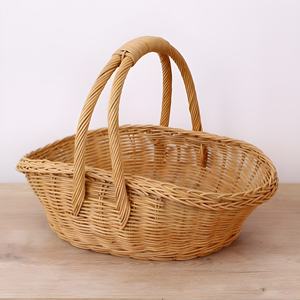 Cestas de mimbre con asa para regalo, cestas de almacenamiento vacías para damas y caballeros, precio de fabricante - Product Image 4