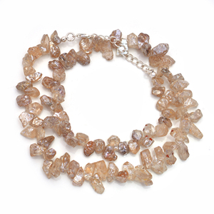 Collar Clásico de Circonita Natural, Plata de Ley 925, Joyería Hecha a Mano con Piedras Preciosas, Diseño Único y Moderno para Mujer, 15.5 Pulgadas - Product Image 3