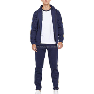 Chándal de invierno para hombre con logotipo personalizado, conjunto de Jogger de talla grande transpirable de algodón 100% - Product Image 5