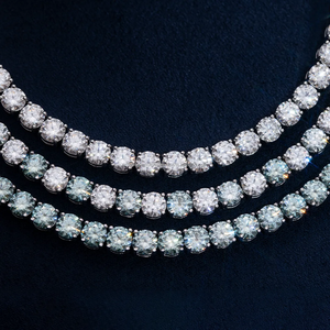 Wholesale Fine 925 <b>Silver</b> Iced out Tennis Chain Hip Hop Jewelry with CZ Necklace for <b>Men</b> Women for Engagement Party Anniversary - Product Image 1