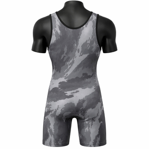 <b>Wrestling</b> <b>Singlet</b> Men Durable Comfortable Sleeveless Spandex/Polyester Slim-Fit Compression Suit Stretch Lightweight Breathable - Product Image 5