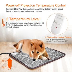 Manta Eléctrica Ajustable e Impermeable para Perros y Gatos, Alfombra Térmica para Mascotas - Product Image 3