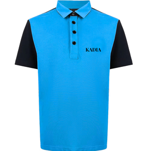 Chemises polo pour hommes en coton 100% respirant, à manches courtes, avec logo personnalisé imprimé sur écran, séchage rapide, OEM. - Product Image 3