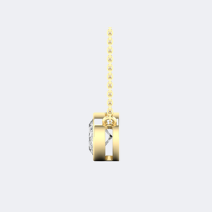Collier solitaire ovale serti de diamants 1,00 carat (CTW) - Product Image 4