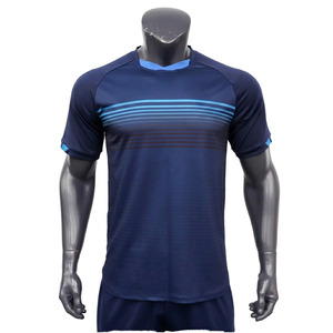 Best Quality Soccer Football Jersey Plaid Player <b>Name</b> Digital Print Custom Logo Front Short Sleeve Anti Bacterial 100% Polyester - Product Image 1