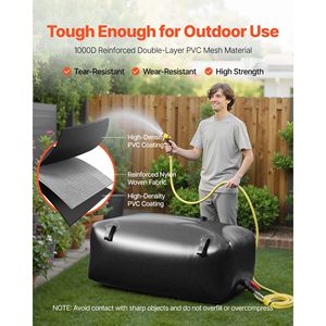 87.2 Gal Collapsible EVA Water <b>Storage</b> Bag 1000D PVC Soft Wear Resistant Leakproof <b>Camping</b> Tank Water <b>Storage</b> Bladder - Product Image 3