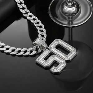 Trendy Gold Plated Moissanite Hip Hop Pendant Custom Made Iced Out Necklace for Women's Wedding Party Club Daily Wear From India - Product Image 1