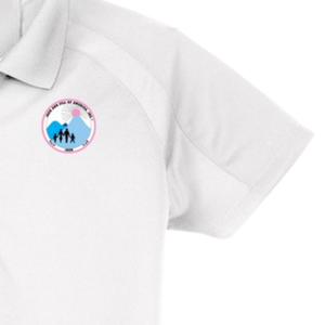 Polo blanc en maille respirante pour femme, broderie du blason, manches courtes, col, vêtement de sport de golf haute performance - Product Image 5