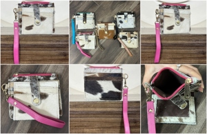 2026 New Collection Handcrafted Real Cowhide Leather Coin <b>Purse</b> With Wristlet Western Style ATM Card Holder Clutch for Multi Use - Product Image 3