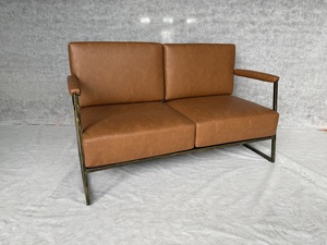 เบาะโซฟาหนัง PU แบบหนาพิเศษสั่งทำพิเศษ พร้อมโครงโลหะและพนักพิงปรับแต่งได้สำหรับห้องนั่งเล่น - Product Image 3