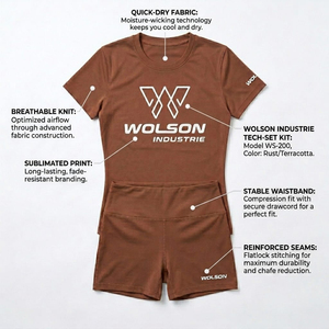 Ensemble short et t-shirt de sport respirant pour homme, coupe classique, avec soutien dorsal, col rond, broderie boutonnée sur le devant, pour l'entraînement athlétique - Product Image 6