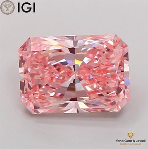 เพชร CVD ที่เพาะเลี้ยงในห้องปฏิบัติการ รูปทรงเรเดียนท์ 5.00 กะรัต สีชมพูสดใสแฟนซี ความสะอาดระดับ VS1 พร้อมใบรับรอง IGI สำหรับทำแหวนเครื่องประดับตามสั่ง - Product Image 1