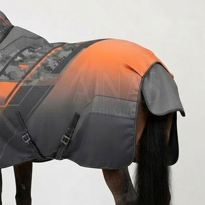Custom High Quality Nylon Horse Rugs <b>Heavy</b> Duty Waterproof Stable <b>Blanket</b> with Cross Tail Flap and Comfortable Anatomical Fit - Product Image 6