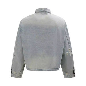 Chaqueta de Mezclilla para Hombre, Diseño Personalizado 2026, Estilo Urbano, Lavado Ácido, Hip Hop, Patrón de Esqueleto, Vintage - Product Image 2