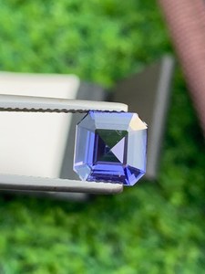 Tanzanita natural tallada en Asscher, piedra suelta de nacimiento de diciembre para la elaboración de joyería fina. - Product Image 1