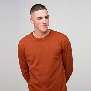 Camisetas de Manga Larga para Hombre, 100% Algodón, 240GSM, Tallas Grandes, Cuello Redondo, Corte Regular, Ecológicas, Estilo Urbano, Producción en Fábrica - Product Image 5