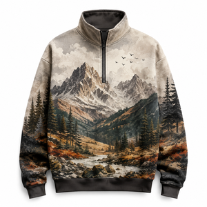 เสื้อพูลโอเวอร์ผู้ชายแฟชั่นฤดูหนาวทรงโอเวอร์ไซส์ สวมใส่สบาย ซับในอย่างดี ซิปด้านหน้า ปักโลโก้ได้ ผ้าฝ้ายนุ่ม เป็นมิตรกับสิ่งแวดล้อม สไตล์ลำลองแนวสตรีทแวร์ - Product Image 1