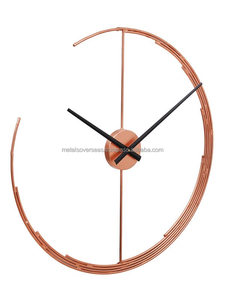 Đen sắt <span class=keywords><strong>analog</strong></span> Đồng hồ treo tường với đồng trường hợp mặt trăng phong cách thạch anh trang trí nội thất phòng khách văn phòng Quà Tặng mạ nghệ thuật Deco thiết kế - Product Image 3