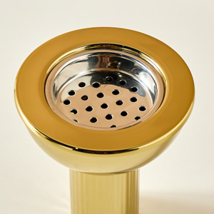 Brass Incense Burner with Wood Base Aromatherapy <b>Diffuser</b> Decorative Metal Holder for Bakhoor and Fragrance All-Season Use - Product Image 2