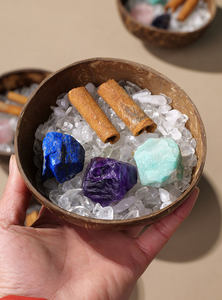 Set de Limpieza de Cristal de Cuarzo LANJO con Cuenco de Coco, 200 Mallas de Virutas de Cuarzo y Varillas de Canela para Meditación y Sanación Energética - Product Image 5