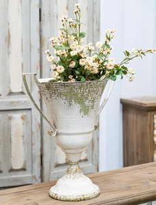 Maceta Galvanizada Blanca Vintage, Perfecta para Centros de Mesa de Boda, Decoración de Jardín y Arreglos Florales, Venta al por Mayor desde India - Product Image 4