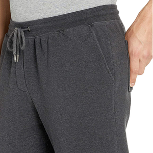 Pantalon de survêtement en coton pour homme, taille élastique, cordon de serrage, poches latérales, décontracté, poids moyen, pour l'automne - Product Image 5