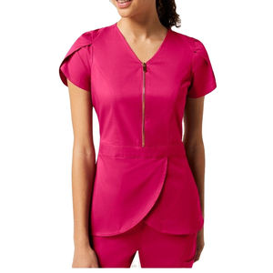 Uniforme Médico para Enfermeras, Traje de Trabajo con Logotipo Personalizado, Uniforme Médico Elástico a la Moda, Conjunto de Enfermería Sólido, Tops - Product Image 5