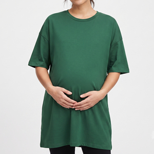Camisetas de Maternidad para Mujer, 100% Algodón, Camiseta Larga de Maternidad, Camiseta de Lactancia para Mujer, Verano - Product Image 6