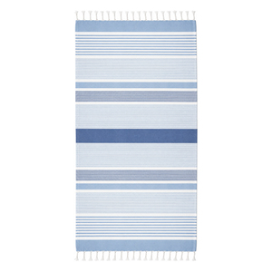 Serviette de plage Fouta 100% coton, serviette turque Hammam à séchage rapide, légère, rayée, avec franges, fournisseur en gros - Product Image 2