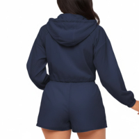 Ensemble 2 pièces léger en dentelle unie style vintage : Crop Top et Short au-dessus du genou 100 % Coton – Tenue d'été pour femme, idéale pour la gym