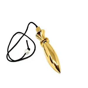 Hermoso Péndulo de Metal Dorado Karnak Hecho a Mano para Radiestesia - Metafísico, Estilo New Age, Precio Razonable en Amayra Crystals Export - Product Image 2