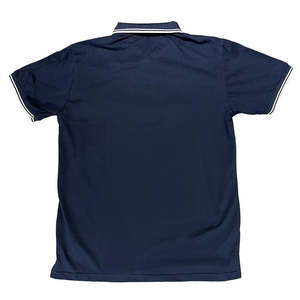 Polo réfléchissant haute visibilité pour homme, vêtement de travail de sécurité pour la construction avec panneau inférieur bleu marine - Product Image 2