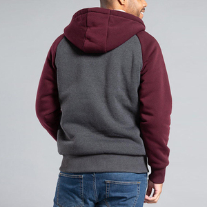 Vente en gros de sweats à capuche unisexes pour hommes, style décontracté, grammage lourd, couleur unie, coupe oversize, zippés, en polyester/coton - Product Image 5