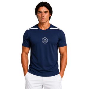 <b>Men's</b> <b>Navy</b> <b>Blue</b> Quick Dry Sports <b>T</b>-<b>Shirt</b> Breathable Moisture Wicking Athletic Training Tee for Gym Running Workout Fitness - Product Image 2