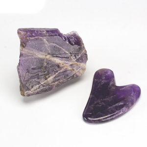 Outil de massage facial en quartz naturel et jade Gua Sha, marque privée, pierre de raclage corporel, accessoire de beauté pour le soin du visage et la sculpture du visage - Product Image 6